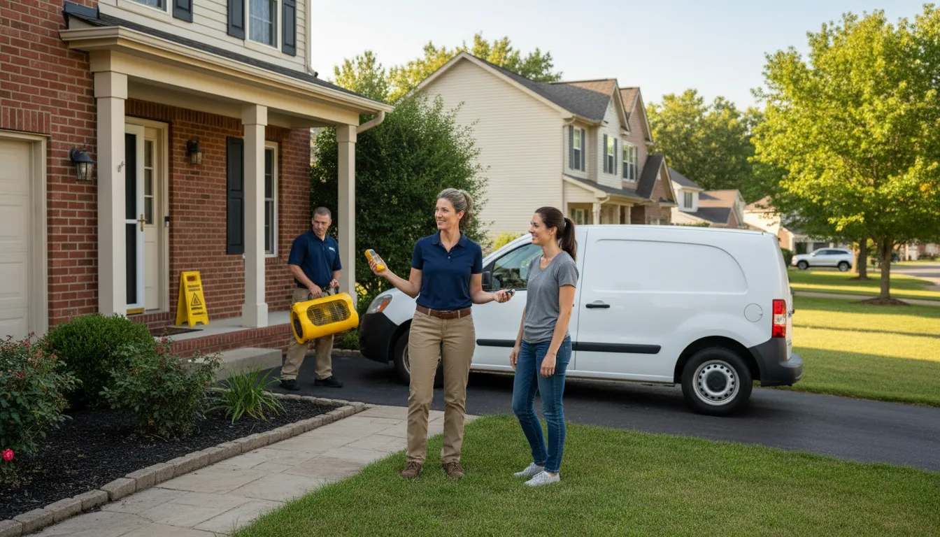 Residential water damage restoration in Dundas, IL
